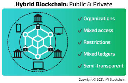 hybrid blockchain type for mix of public and private blockchains