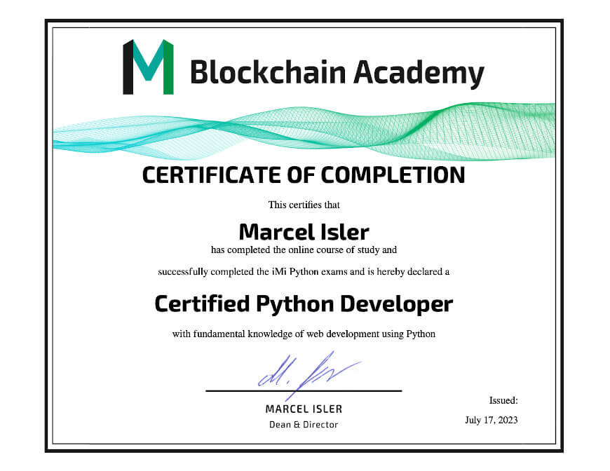 my Python Certificate
