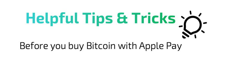tips for buying Bitcoin with Apple Pay