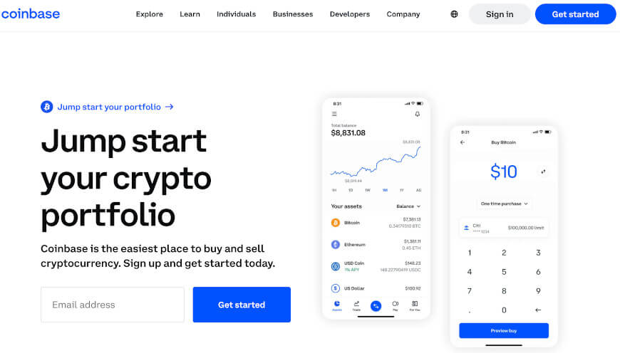 Coinbase Cryptocurrency Exchange