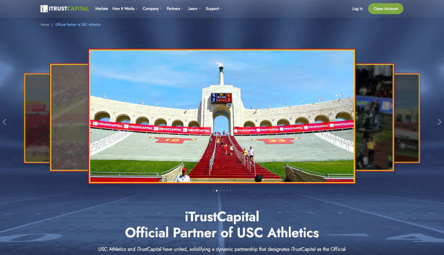 itrustcapital ist Partner von USC athelics
